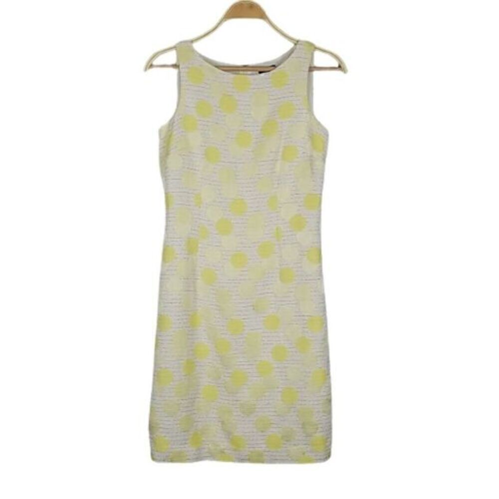 Ann Taylor Classic Pastel Textured Polka Dot Shift Dress